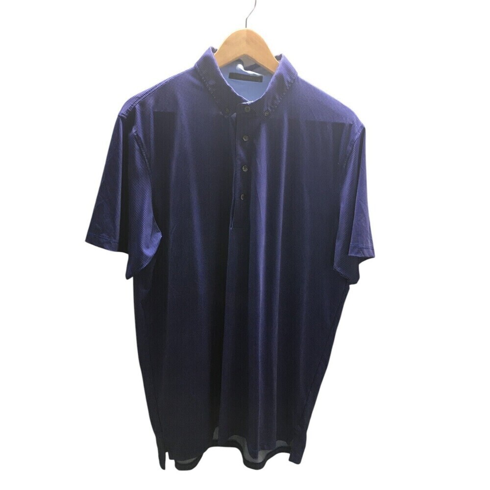 Greyson Polo Shirt Men's Size Large Blue Stretch Short Sleeve